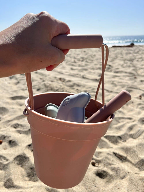 Premium Silikon Strandspielzeug Set mit Bio-Baumwollbeutel